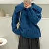 Gentle and Highend Feeling Soft Glutinous Sweater Worn Outside in Autumn Winter Lazy Loose Fitting Doll Collar College Style Jacket for