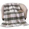 Blankets HOLAROOM Cotton Gauze Towel Muslin Blanket Throw Plaid Print Blankets Adults on The/Bed/Sofa/Plane/Travel Bedspread Coverings 230824