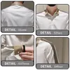 Camicie casual da uomo Patchwork Camicia da uomo con risvolto a righe dorate Autunno a maniche lunghe Uomo Coreano Top Party Street Wear Camisa Social Masculinas