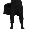 Marka serin erkek gotik punk tarzı harem pantolon siyah hip-hop giyim gevşek pantolonlar çekiliş bol dans kasık pantolonlf20230824.