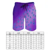 Short pour homme imprimé papillon bleu violet vintage plage pantalon court homme personnalisé course surf séchage rapide maillot de bain idée cadeau