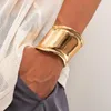 Bangle DIEZI Mannen Bnagles Hip Hop Onregelmatige Manchet Brede Armbanden Vintage Mode Goud Zilver Metaal Kleur Armbanden Voor Vrouwen Punk Sieraden