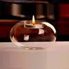 Glass Round Hanging Candle Light Holder Candlestick Party Home Decor Romanti HKD230825