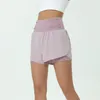 Running Shorts Yoga kjolar Kvinnor Athletic Two Piece Pocket Pants High midja Cross Stretch Gym Bicycle Tennis Golf Culottes