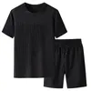 Men's Shorts Fashion Summer Loose Versatile Short Sleeve Suit Youth Student Leisure Comfortable Sports Two Piece Set