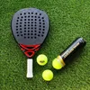 Raquetes de squash AMA SPORT 18K Carbono Tennis Paddle Racket 3D Superfície áspera de alta qualidade EVA Soft 38mm 230825