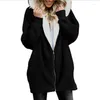 Pelliccia da donna Abiti invernali Donna 2023 Cappotti di moda Agnello Cashmere Maglione lungo con cappuccio Plus Cappotto di velluto Giubbotti in finta peluche