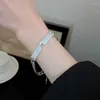 KAITIN – bracelets à maillons en titane et acier, chaîne en forme de cœur, ensemble de 2 pièces, Design personnalisé, bijoux artisanaux à la mode