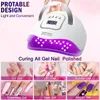 Nail Dryers 66LEDs Powerful UV LED Lamp For Nails 280W Dryer for Curing All Gel Polish With Motion Sensing Salon Equipment 230825