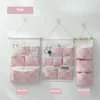 Storage Boxes VWH 3/5/7 Pockets Cotton Wall Mounted Bag Home Room Closet Door Sundries Clothes Hanging Holder Cosmetic Organizer