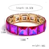 Bangle Crystal Glass Armband för kvinnors mode Utsökta geometriska Marquise Alloy Rhinestones Girls Jewelry
