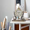Horloges de table Horloge Étude Salon Chambre Silencieuse Art Créatif Lumière De Luxe Décoration De La Maison
