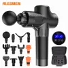 Massage Gun RLESMEN Professionele 12 Hoofden Elektrische Spierstimulator Handheld Fascial Ontspanning Voor Mannen Volwassen Bodybuilding 230824