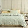 Conjuntos de cama 2023 Design S Tecido Solid Color Quilt Cover Set Cama Dupla El Home Duvet