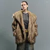 Women's Fur Imitation Raccoon Coat Men Women Winter Clothing Environmentally Friendly Thickened Medium Overcoat Casual And Warm S-9XL