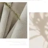 Gardin förtjockad japansk ljus lyxkräm färgade sillbensmönster bomullslinnetyg med full skuggning