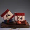 Set da tè da viaggio tradizionale cinese Set da tè Kung Fu in argilla viola Confezione da tazza da tè Teiera regalo in ceramica con confezione regalo277p