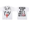 Męskie koszulki 2023 Hellstar T-shirt męskie i damskie projektant krótkiego rękawu marka TEE TEE High Street Letter Printing Hip T-shirty ciepło ciepło