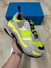 Triple S Uomo Donna Scarpe Sneakers con plateau di lusso Suola trasparente Nero Bianco Fluo Giallo Blu Rosa Scarpe da ginnastica da uomo Jogging Walking Con scatola Taglia 36-46