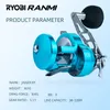 Carretilhas de arremesso RYOBI RANMI Roda de jigging lenta Max Drag 16KG 81BB Barco de metal Água salgada Rodada Carretel de arremesso 230824