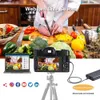 Kamery 48MP aparat cyfrowy 4K UHD Vlogging kamera 3.0 "180 ﾰ Przewrotka selfie cyfrowa kamera internetowa dla YouTube szeroki kąt sprzedaż makro soczewki 230824