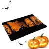 Tappetini da bagno Tappetino per porta zucca di Halloween Tappeto decorativo da pavimento per vacanze Frontale esterno per portico