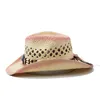 Berets Western Cowboy Riding Straw Hat Spray-painted Women Men Jazz Top Outdoor Wide Brim Travel Performance Sunshade Sun