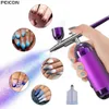 Airbrush Tattoo Supplies Airbrush Nail With Compressor Portable Airbrush For Nails Cake Tattoo Makeup Paint Air Spray Gun Oxygen Injector Air Brush Kit 230824