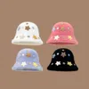 Шляпа шляпы с широкими краями ковша шляпы Японская сладкая звездная кролика шляпа рыбаки для женщин Зимние плюшевые сгущенные шляпы ковша.