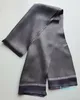 Luxe- Heren 100% Silk Sjalf Lange halsdoek Dubbele laag Cravat Grid Gedrukte patroon sjaals