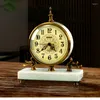 Bordklockor Desktop Living Room Home Luxury Retro Nordic Modern Orologio Da Scrivania Vintage Decor QF50TC