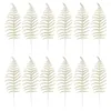 Decorative Flowers No Fading Leaves Exquisite Simulated For Christmas Weddings 12pcs Golden Silver Color Flash Diy Party