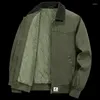 Jaquetas masculinas outono/inverno jaqueta militar da marinha dos eua espessada térmica veludo lapela beisebol vintage streetwear chaquetas hombre