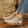 Buty mody kobiety buty zimowe retro kobiety kostki botki lampartowe kostki buty komfortowe damskie buty plus size botas mujer t230824