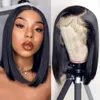 Synthetic Wigs Short Bob Wig Straight 13x4 Lace Front Wig Human Hair Wigs for Black Women Pre Plucked Transparent Front Wig Brazilian Lace Wigs 230824