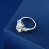 Wedding Rings OEVAS 925 Sterling Silver Emerald Cut Created Gemstone Wedding Engagement Diamonds Ring Fine Jewelry Gifts Wholesale 230824