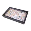 Sieraden zakjes zakken fluweel 100 slots ring oorbellen display box showcase opslagkas houder lade organizer dozen met deksel lxhjewe3713301