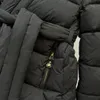 23SS New Autumn/Winter Design New Mid length Down Cotton Coat with Waist Lacing