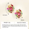 Stud Earrings BOHO For Women Colorful Crystal Glass Sparkle Jewelry Zinc Alloy Casual Party Birthday Wear 2023 In