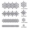 Décorations de Noël 40pcs Silver Glitter Flocons de neige artificiels en plastique Faux flocon de neige Ornements d'arbre de Noël Année Navidad