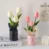 装飾的な花チューリップシミュレーションフラワーベッドリビングルーム装飾誕生日ギフトブーケホームデスクトップポット植物