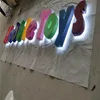 Factory Outlet Roestvrijstalen led-verlichte metalen letters, geborsteld/spiegelgepolijst/geverfd roestvrijstalen led-verlichte letters winkel sgns