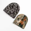 chapeaux de peau de melon de camouflage pour hommes et femmes de mode, chapeaux tricotés à dessus rond de couleur unie, traitement et personnalisation disponibles L0825