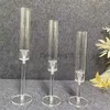 1set Holder Acrylic Candlestick Centerpieces Road Lead Candelabra Centerpieces Wedding Porps Christmas Deco HKD230825