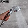 FOHEEL Un pulsante per arrestare il soffione doccia per il bagno Uso domestico Tre modalità Funzione di spruzzatura dell'acqua Accessori per il bagno filtrato HKD230825 HKD230825