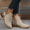 Buty mody kobiety buty zimowe retro kobiety kostki botki lampartowe kostki buty komfortowe damskie buty plus size botas mujer t230824