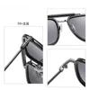 Zonnebrillen Gepolariseerde zonnebrillen Europese en Amerikaanse mode vierkante frame metalen herenzonnebril op maat gemaakte zonnebril 230825