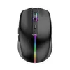 Тип-C перезаряжаемая беспроводная мышь Bluetooth Mouse RGB USB-эргономическая игровая мышь молчаливая мышь для компьютерного ноутбука MacBook HKD230825