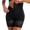 Taille ventre Shaper formateur corps Shorts bout à bout contrôle sans couture dentelle Shapewear haute post-partum minceur Body 230825