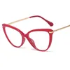 Monturas de gafas de sol LONSY Moda Mujeres atractivas Gafas de lectura de ojo de gato Marco de gafas retro con lentes graduadas anti luz azul Gafas de metal 230825
